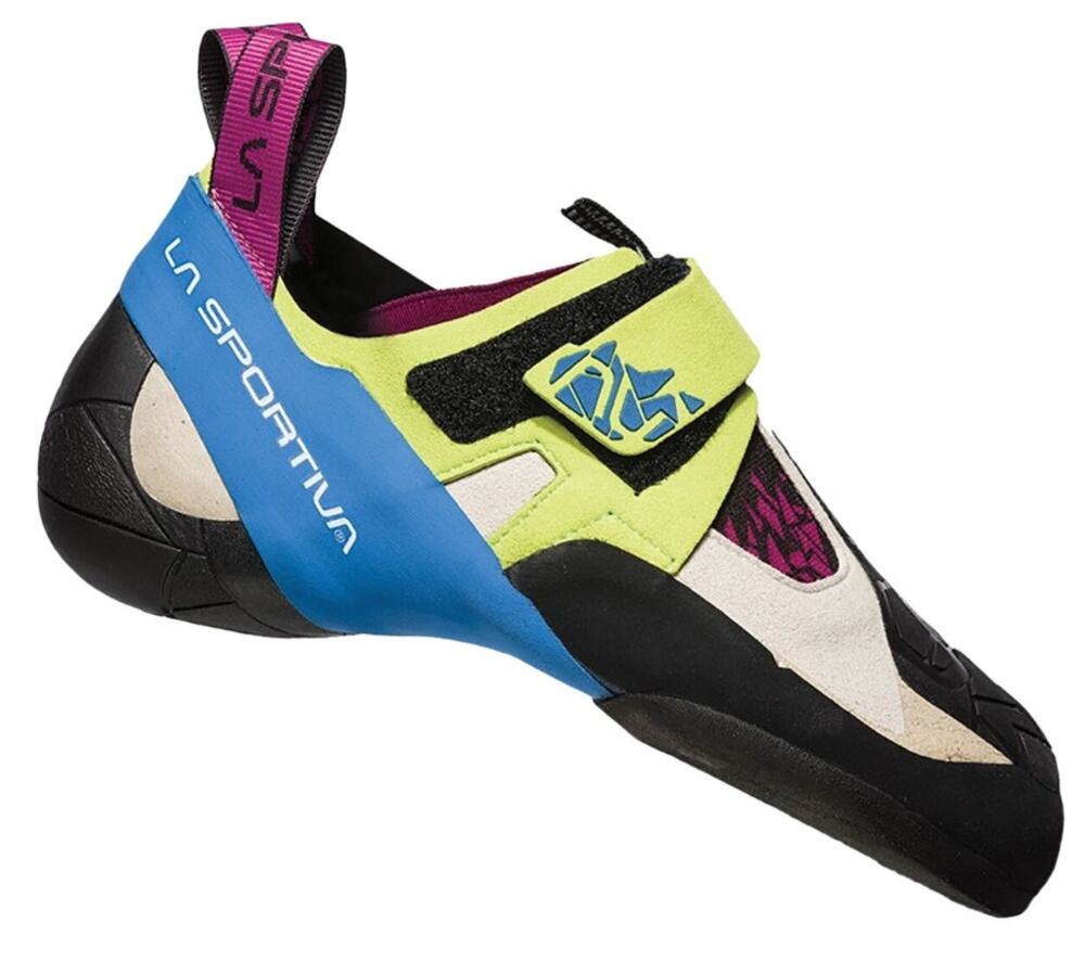 La Sportiva Skwama Apple Green Cobalt Blue Climbing Shoes 34.5